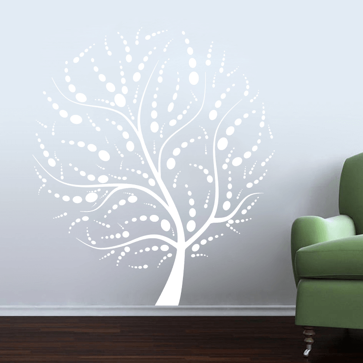#4 kuppel træ wallsticker