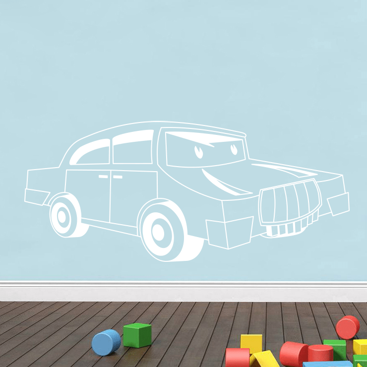 Bil med øjne wallsticker