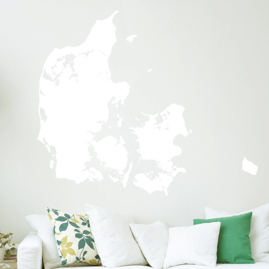 Danmarkskort wallsticker