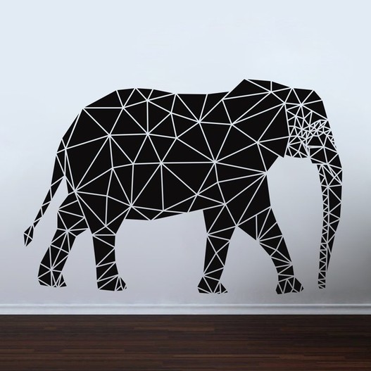 Geometrisk elefant wallsticker