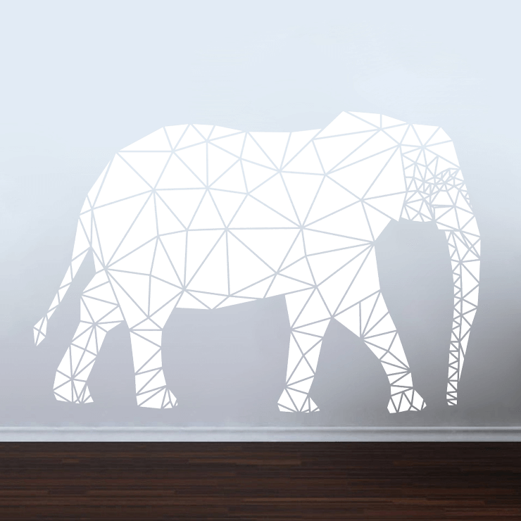 Geometrisk elefant wallsticker