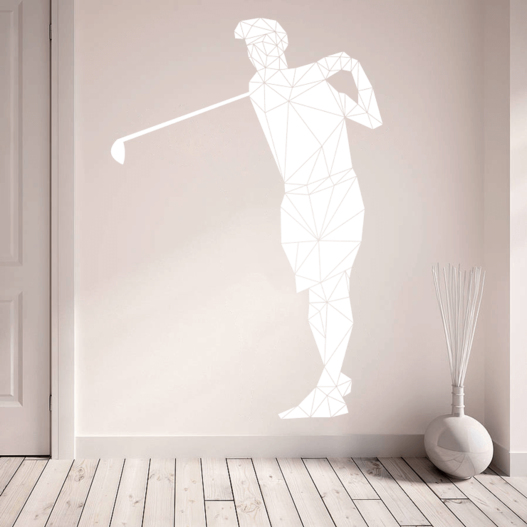 Geometrisk golfer wallsticker