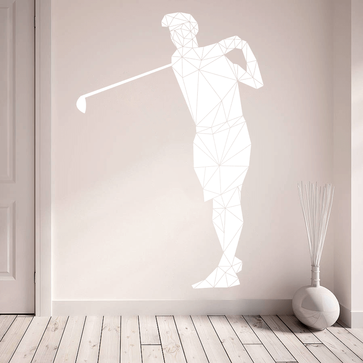 Geometrisk golfer wallsticker