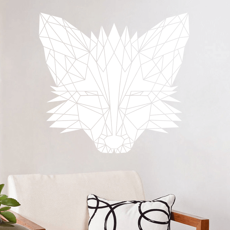 Geometrisk ræv wallsticker