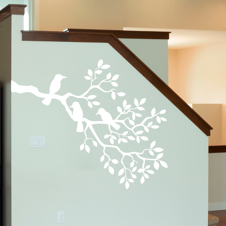 Gren med fugle wallsticker