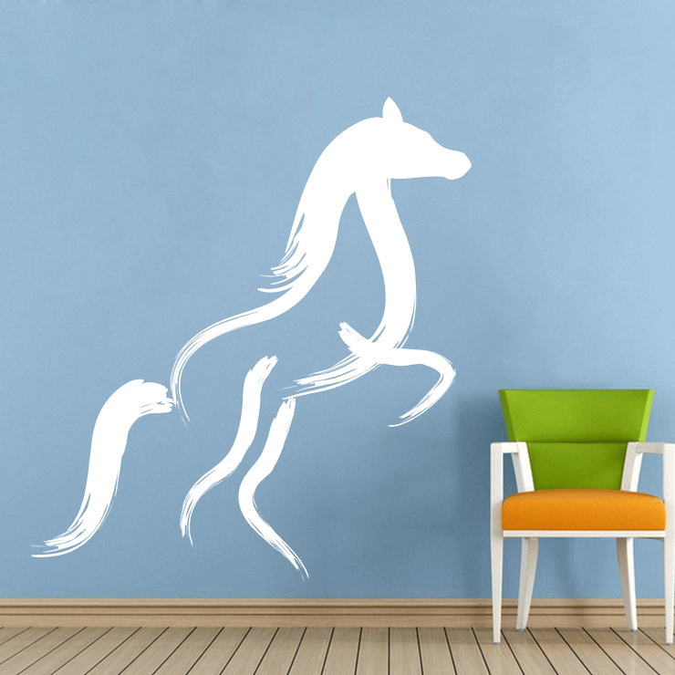 Hest med penselstrøg wallsticker