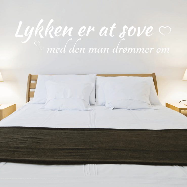 Lykken er at sove wallsticker