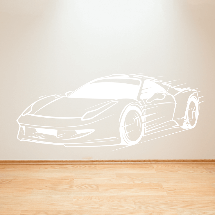 Sportsbil wallsticker