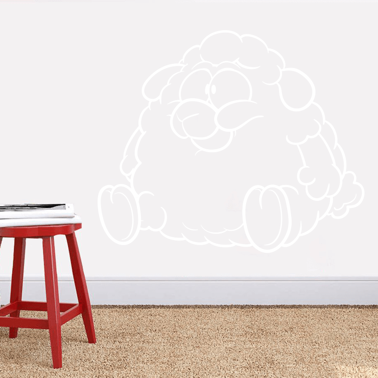 Buttet får wallsticker