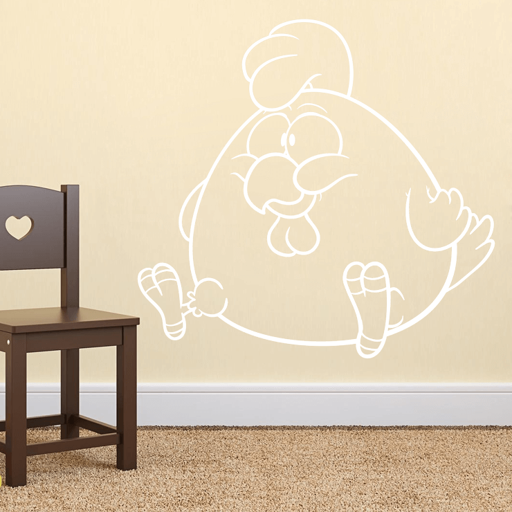 Buttet hane wallsticker