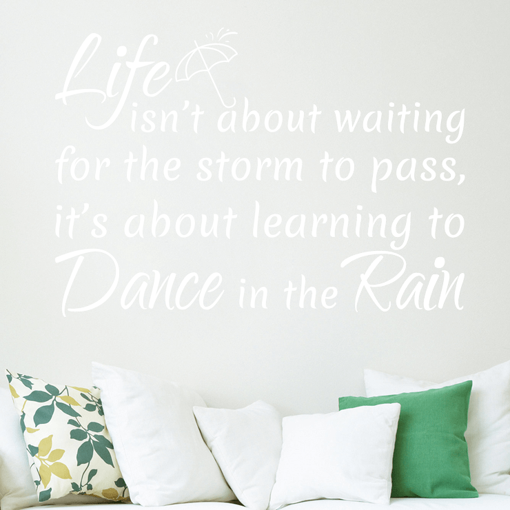 Dance in the rain wallsticker