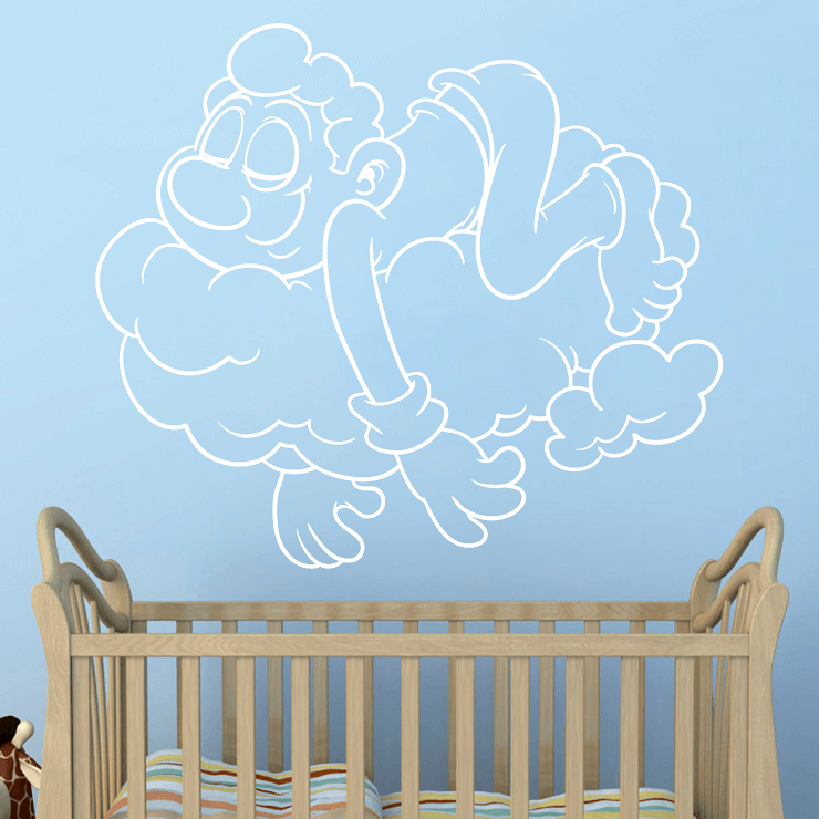 Lur på sky wallsticker
