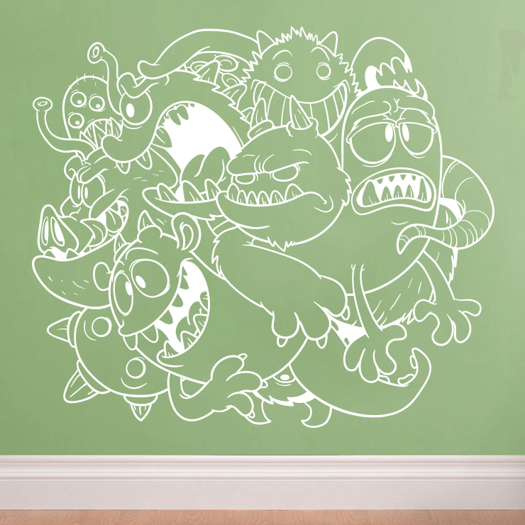 Monstre i flok wallsticker