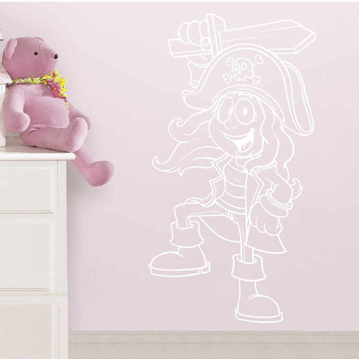 Pigepirat wallsticker