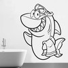 Smilende haj wallsticker