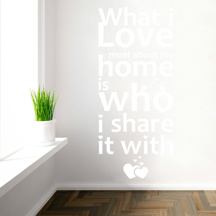 What i love most wallsticker
