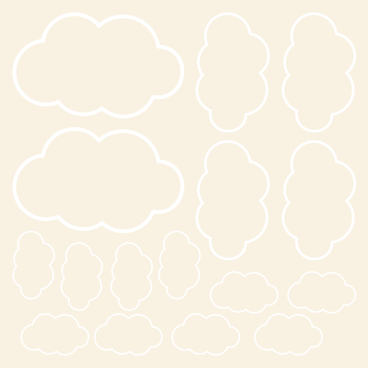 Omridsede skyer wallsticker