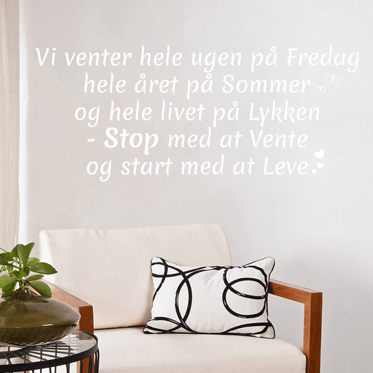 Start med at leve wallsticker