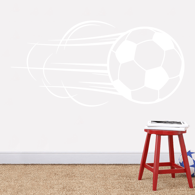 Fodbold med fart på wallsticker
