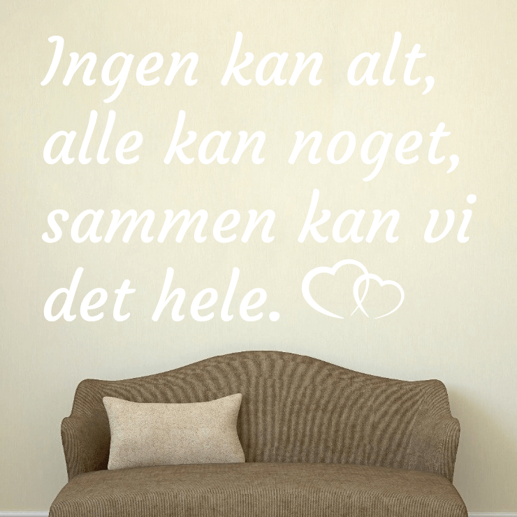 Vi kan det hele wallsticker