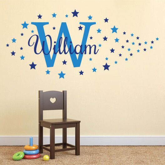 Navn med stjerner wallsticker