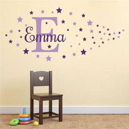 Navn med stjerner Emma wallsticker