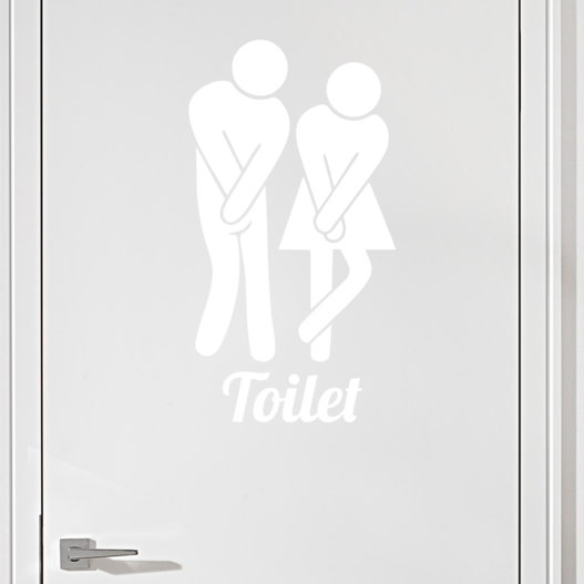 #1 Toiletskilt wallsticker