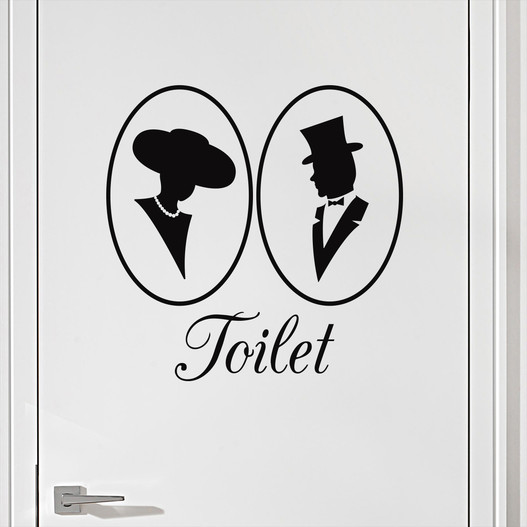 #5 Toiletskilt wallsticker