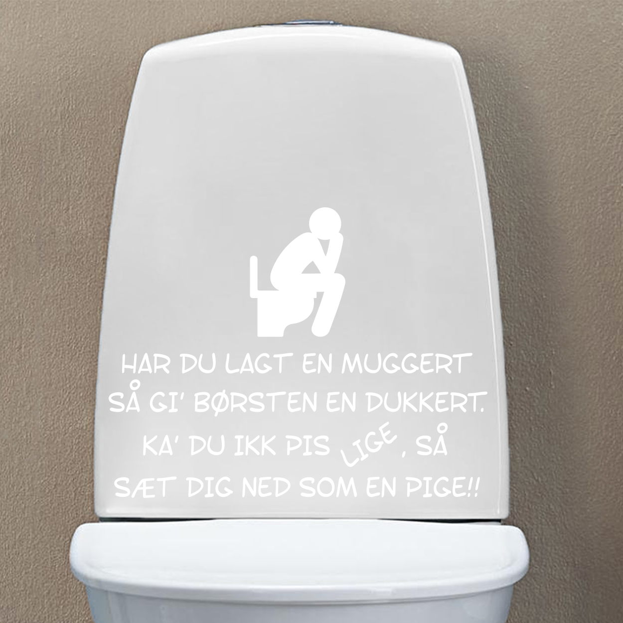 Toilet joke wallsticker