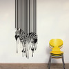 Zebra med stregkode wallsticker
