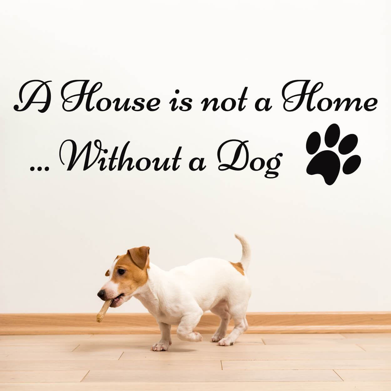 klient Analytisk tilbehør Not a home without a dog wallsticker → Fra 149 Kr.