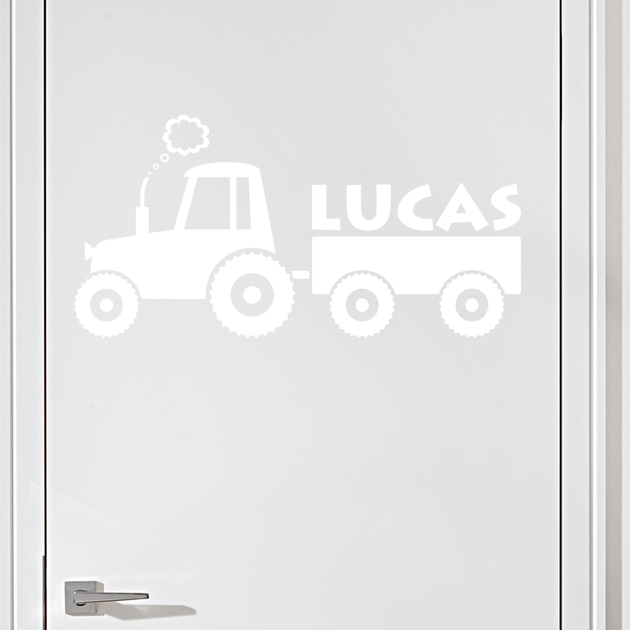 Traktor med navn wallsticker