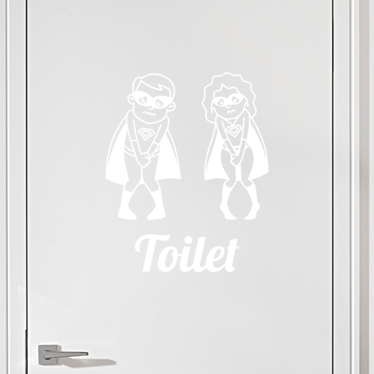 #7 Toiletskilt wallsticker