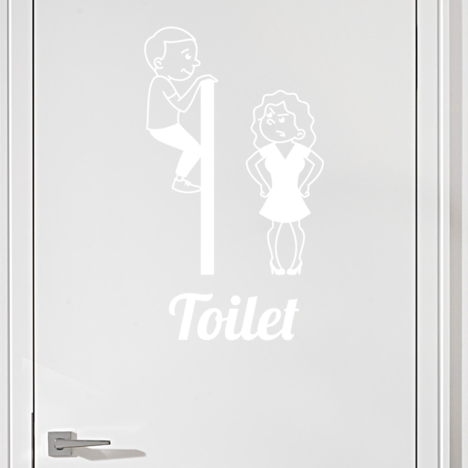 #8 Toiletskilt wallsticker