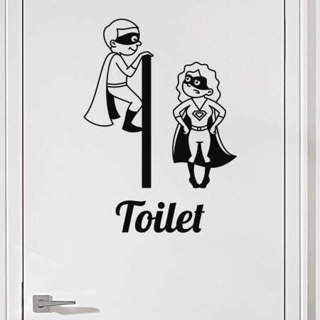 #9 Toiletskilt wallsticker