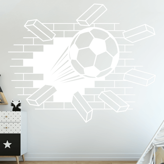 3D fodbold væg wallsticker