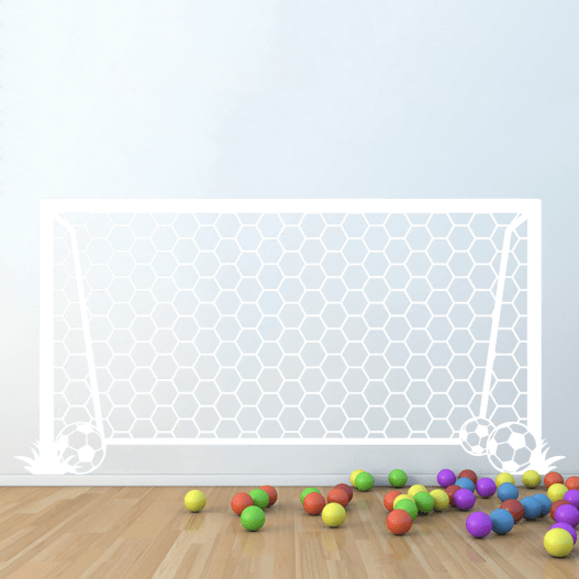 Fodboldmål med bolde wallsticker