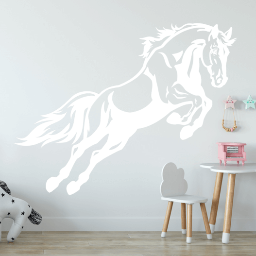 Hest i spring wallsticker, heste wallstickers