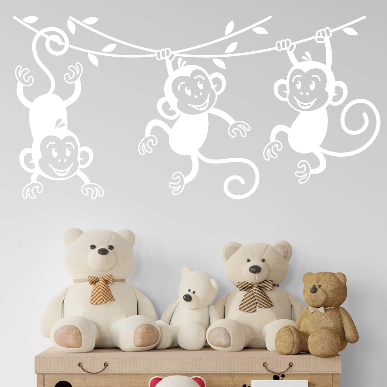 Aber der leger i lian wallstickers. Flot wallsticker til børneværelset