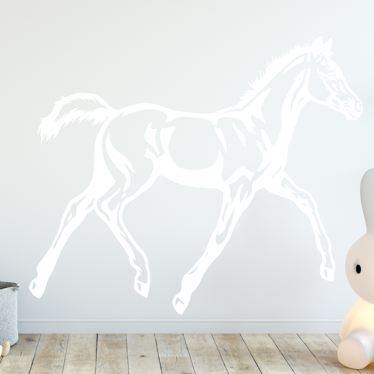 Føl wallsticker, heste wallstickers - smukt hest wallsticker