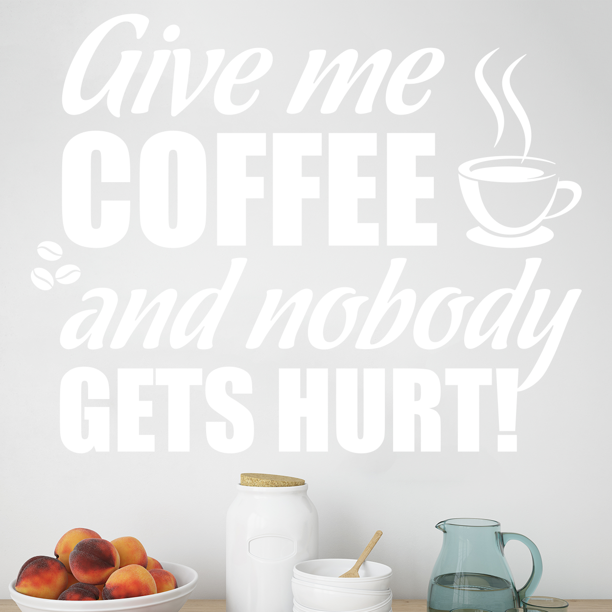 Give me coffee wallsticker, flot wallstickers