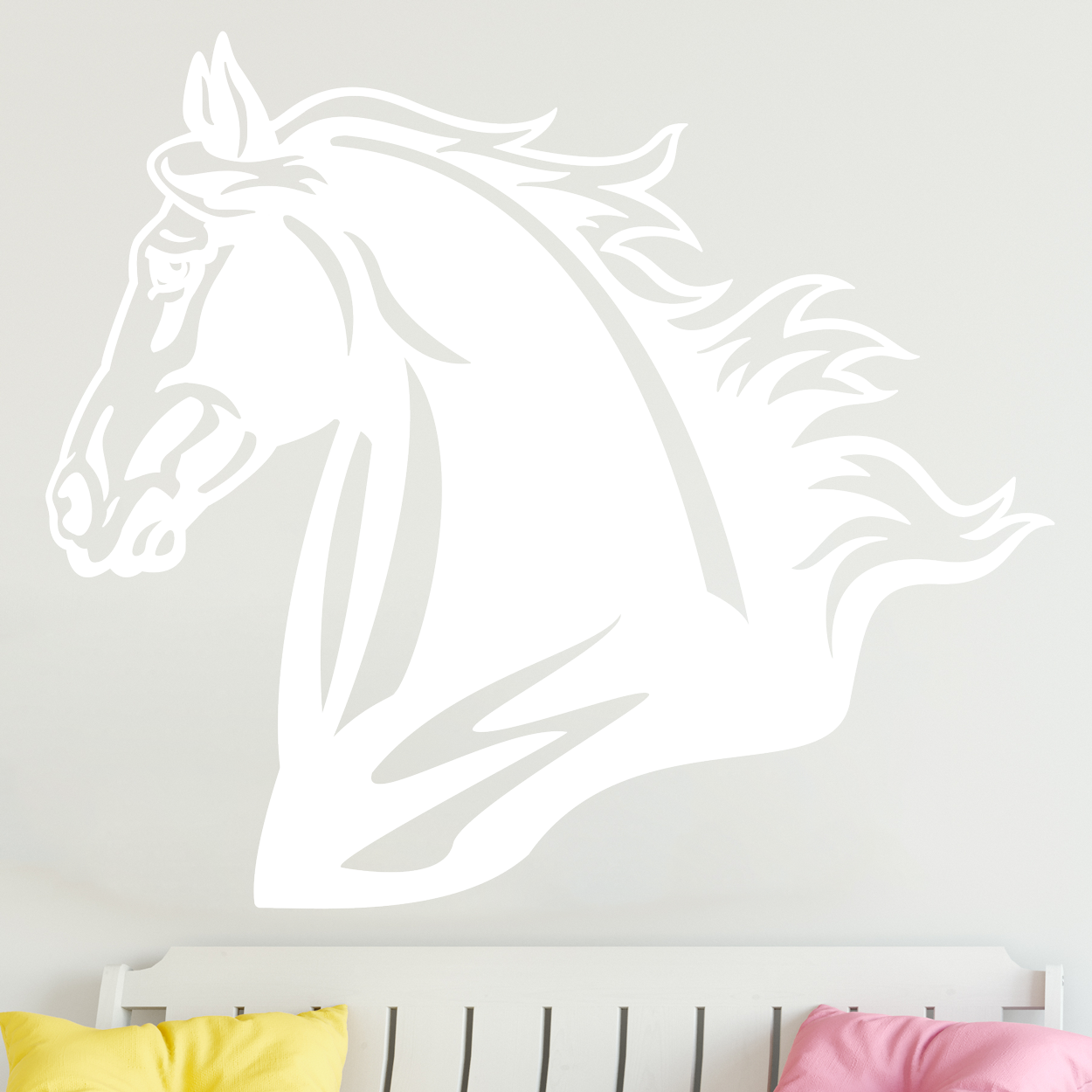 Smukt hestehoved wallsticker, heste wallstickers