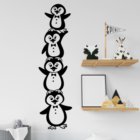 Tårn med pingviner wallstickers, flot wallsticker