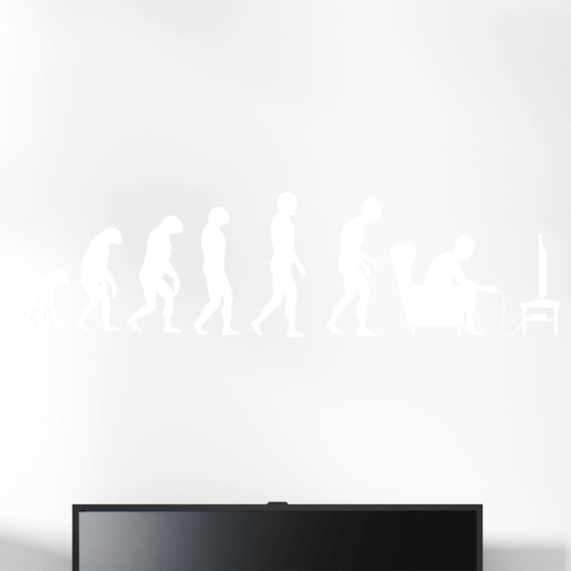 Gamer wallsticker med evolution konsol. Sej wallstickers til børneværelset