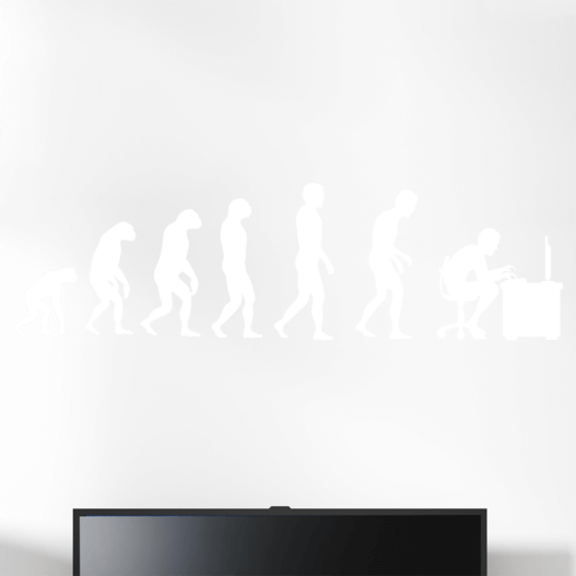 Gamer wallsticker med evolution pc. Sej wallstickers til børneværelset