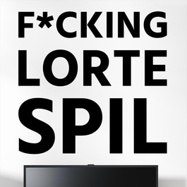 Gamer wallsticker med teksten "F*cking lorte spil". Sej wallstickers til børneværelset