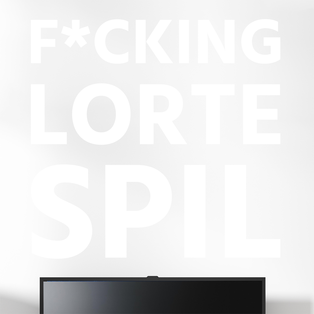Gamer wallsticker med teksten "F*cking lorte spil". Sej wallstickers til børneværelset