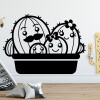 Kaktus familie wallsticker, sjov wallstickers til børneværelset