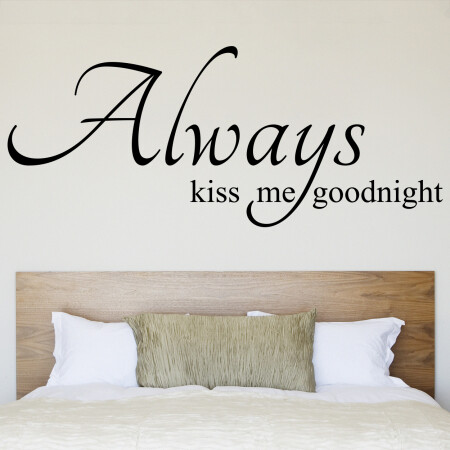 Always kiss me goodnight wallsticker