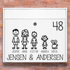 Tændstik familie - postkasse stickers